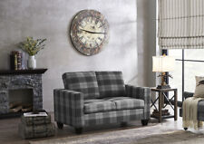 2 Seater Tartan Fabric Sofa