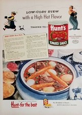  1951 Print Ad Hunts Beef Stew Recipe   Epherma Wall Art Advertisement 