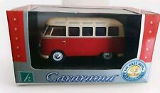 HONGWELL  CARARAMA 1/43 VW VOLKSWAGEN COMBI T1 SAMBA RED/CREAM CAMPER VAN BUS.  