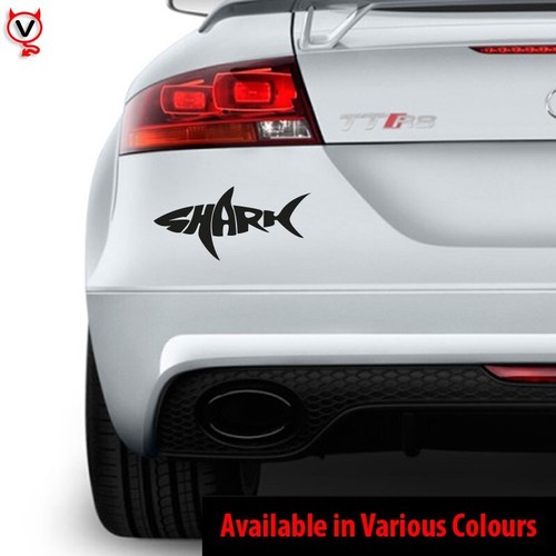 Shark fishing vinyl decal - shark,