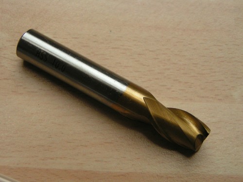 Flute end mill - tin, coated