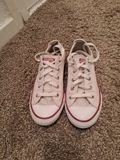 Converse All Star White Leather. Juniors Size 2