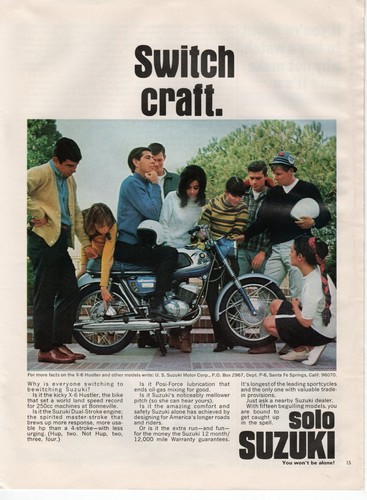 Vintage 1960s suzuki 6 - suzuki, x-6