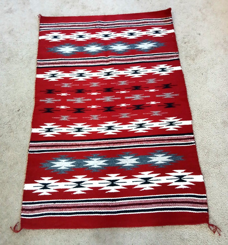 Navajo handwoven deep ganado - handwoven,