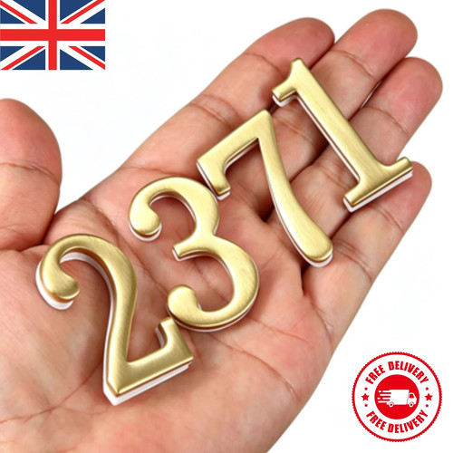 Door numbers brass - door,
