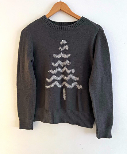 Women grey knit jumper - grey,