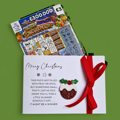 Christmas lottery pudding - lottery,