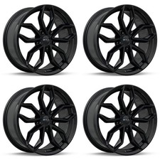 Set of 4 17" Gloss Black Alloy
