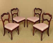 Antique Set of Four Rosewood Dining Chairs c.1860