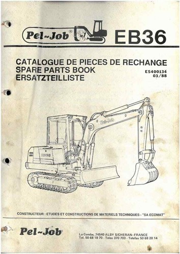 Pel job excavator eb36 parts - excavator,