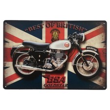 BSA Goldstar Tin Sign British Motorcycle Bike 30cm x 20cm