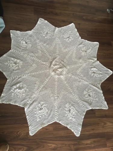 Vintage handmade linen crochet - handmade,