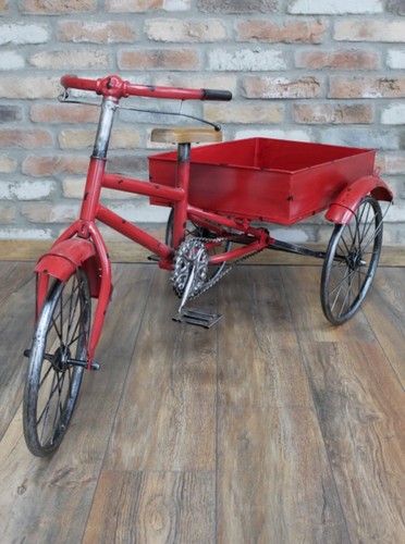 Vintage style red tricycle - style,