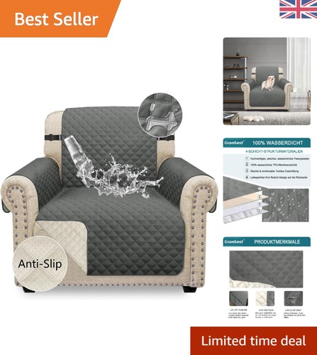 Grey non slip sofa - sofa, cover