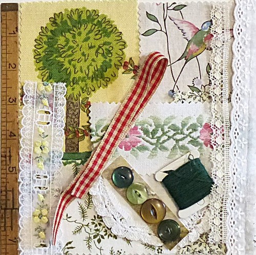 Small mixed fabric scraps - 10,