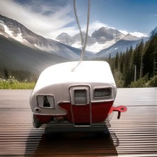 Silver Tree  Ornament Red