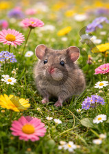 Field Mouse Metal Sign Retro