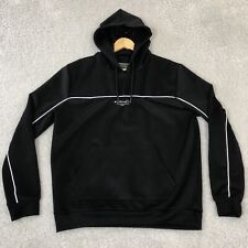 McKenzie Hoodie Mens XL Black Pullover Drawstring Hooded Centre Logo 