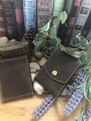 Leather wallet extra - , handmade