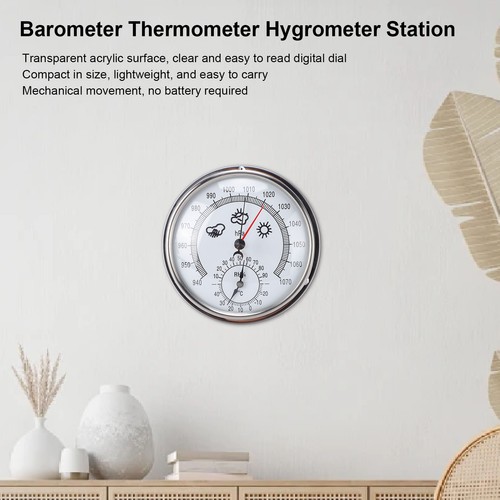 2in marine barometer clock - barometer,