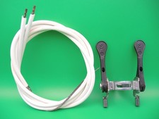 STURMEY ARCHER TOP TUBE SHIFTERS - LEVERS + RIBBED CABLES - 1970s NEW OLD STOCK