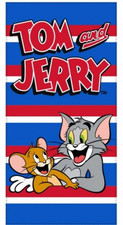 Tom & Jerry Stripe Beach Towel