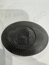 Antique Ebony SnuffBox Showing Trinity Church, Darwen, Lancs 