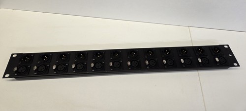 Xlr patch panel - panel, male/12