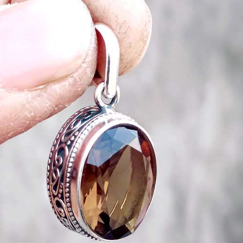 Smoky quartz gemstone handmade - quartz,