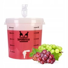 30l Brewing Fermenting Wine Beer Making Bucket Set With Airlock Tap Bung Lid