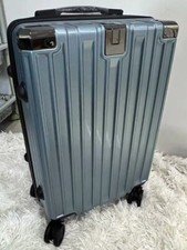 28 Inch Hard Shell Blue Suitcase With 4 Wheel Travel Luggage 48x30x75cm 4.5kg