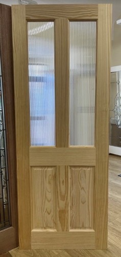 Reeded glass pine - reeded,