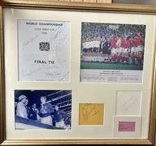 Framed Signatures of Sir Alf Ramsey Bobby Moore & Bobby Charlton Hand Signed