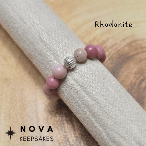 Gemstone bead ring stretch - ring,