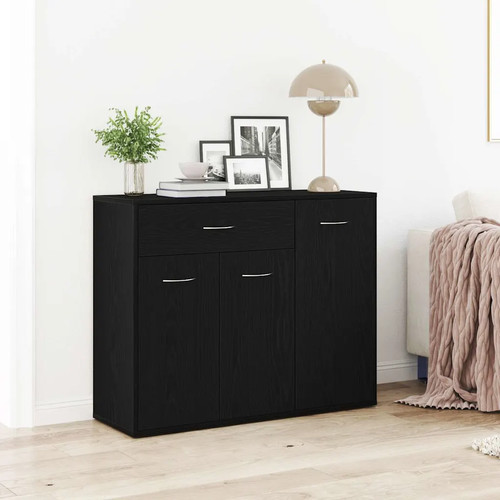 Sideboard black oak - black, 88x30x70