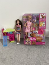 Barbie Doll Newborn Pups and Pets Vet Playset , used 
