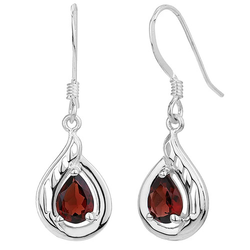 Sterling silver garnet - sterling,