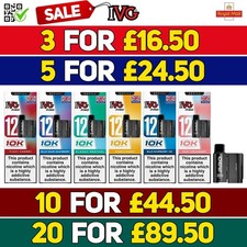 IVG Pro 12 Refill Pods | Prefilled Pods | 20mg E Cig | 10K Puffs Replacement Pod