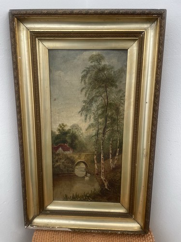 Antique victorian oil painting - antique,