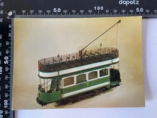 Rare Vintage Postcard Model Of Merthyr Tydfil Electric Tramcar Tram Bus Train 
