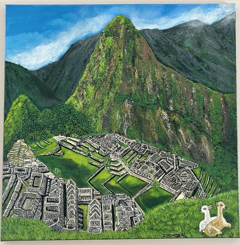 Machu picchu original painting - picchu,