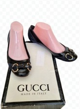 Gucci Authentic Lady's Flats Ballet Pumps Shoes Sz Rur39.5 UK 6.5 To 7