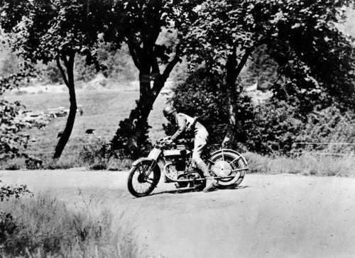 Man norton bike belgian - man,