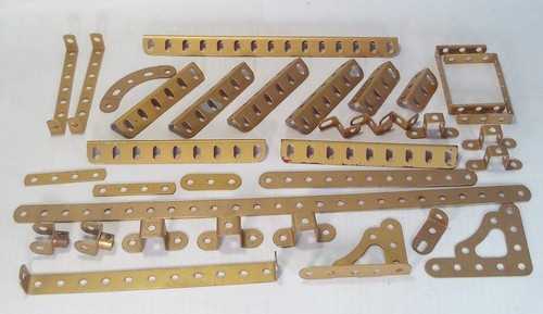 Assortment meccano parts in - of,