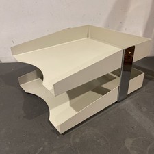 Vintage 2-Tier Metal Paper