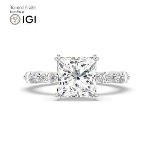 Princess diamond engagement - diamond,