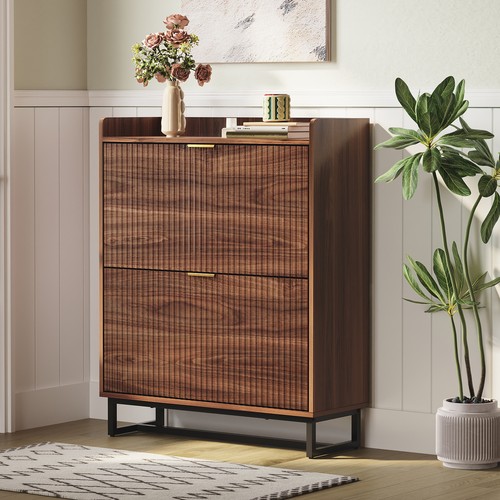 Wooden shoe cabinet with - wooden,