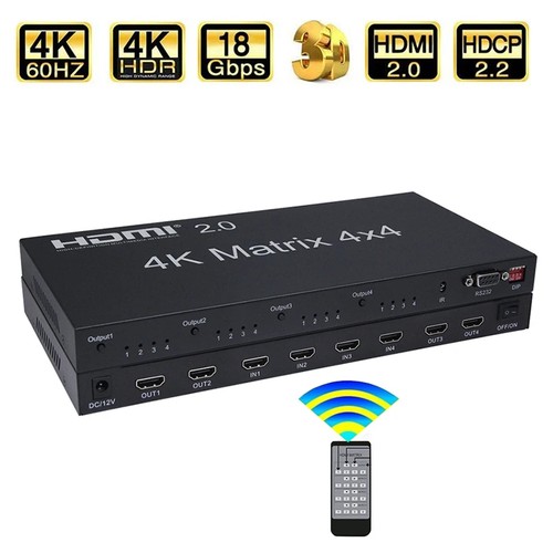 4x4 hdmi matrix switch 60hz - 4k,