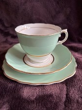 Colclough Ballet Harlequin Green Bone China Trio