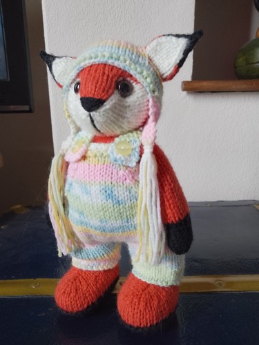 Hand knitted soft toy - hand, in